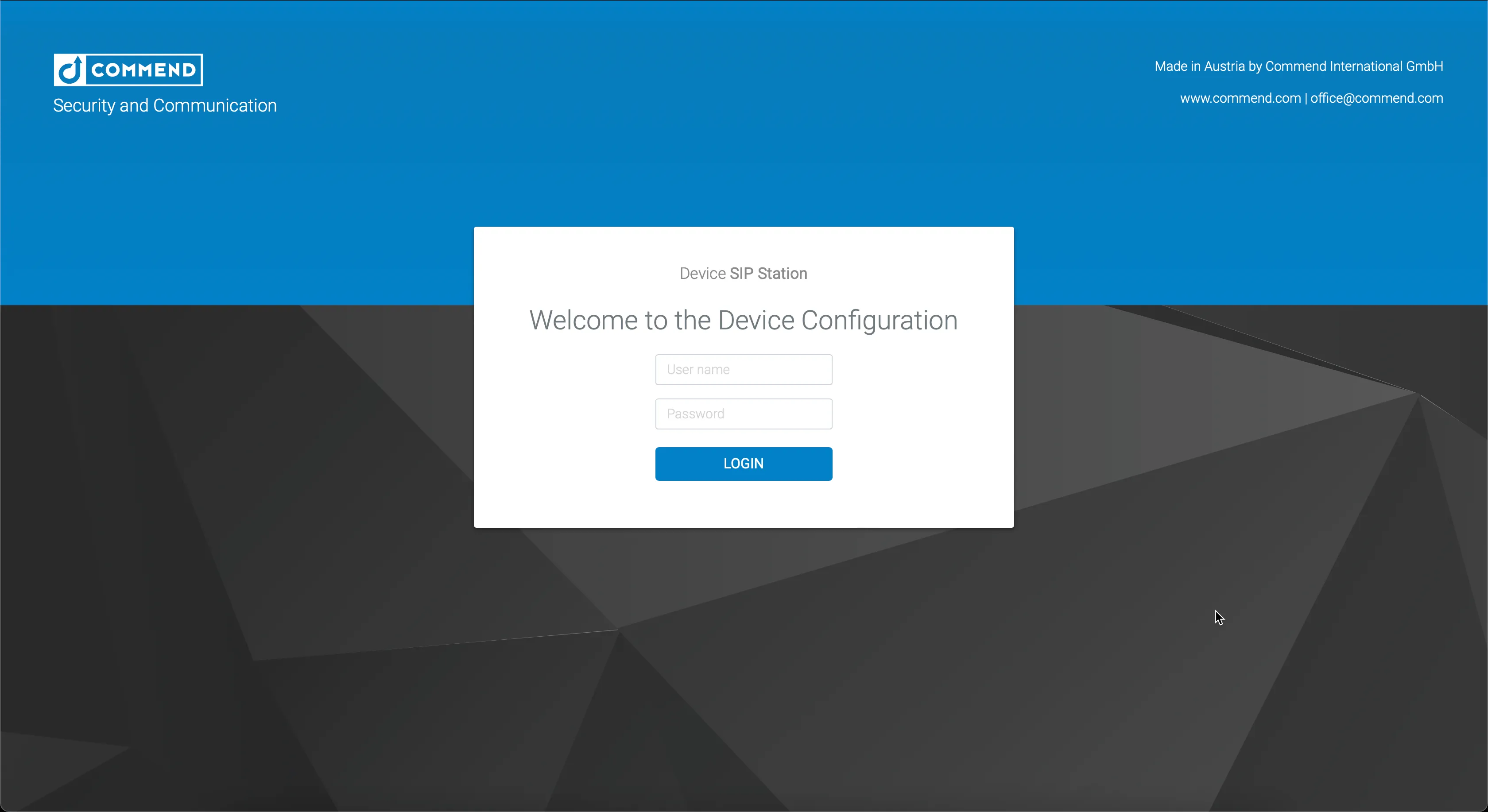 Commend - Login