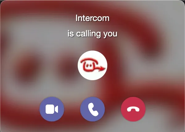Microsoft Teams incoming call with the default name ‘Intercom’