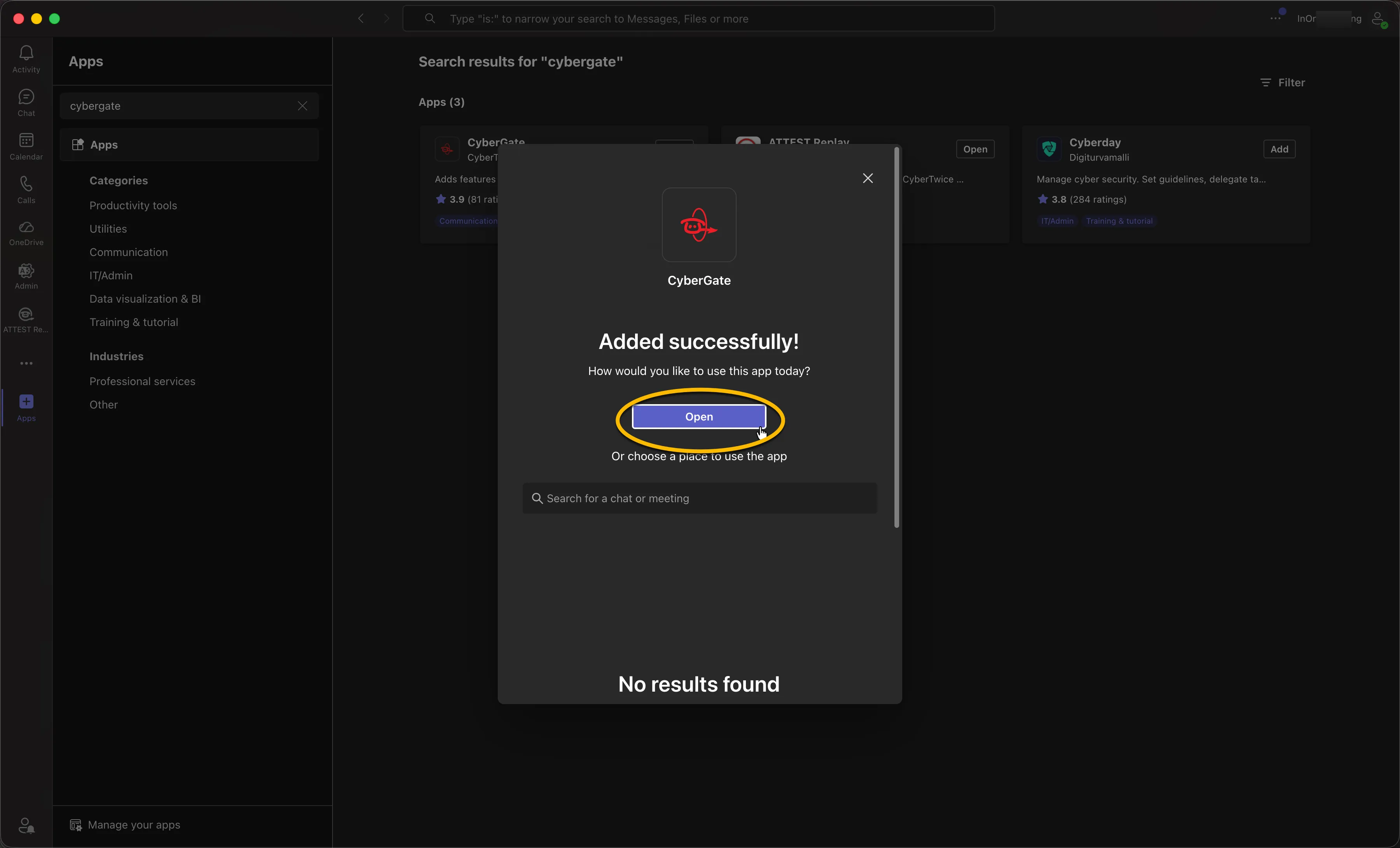 CyberGate added successfully