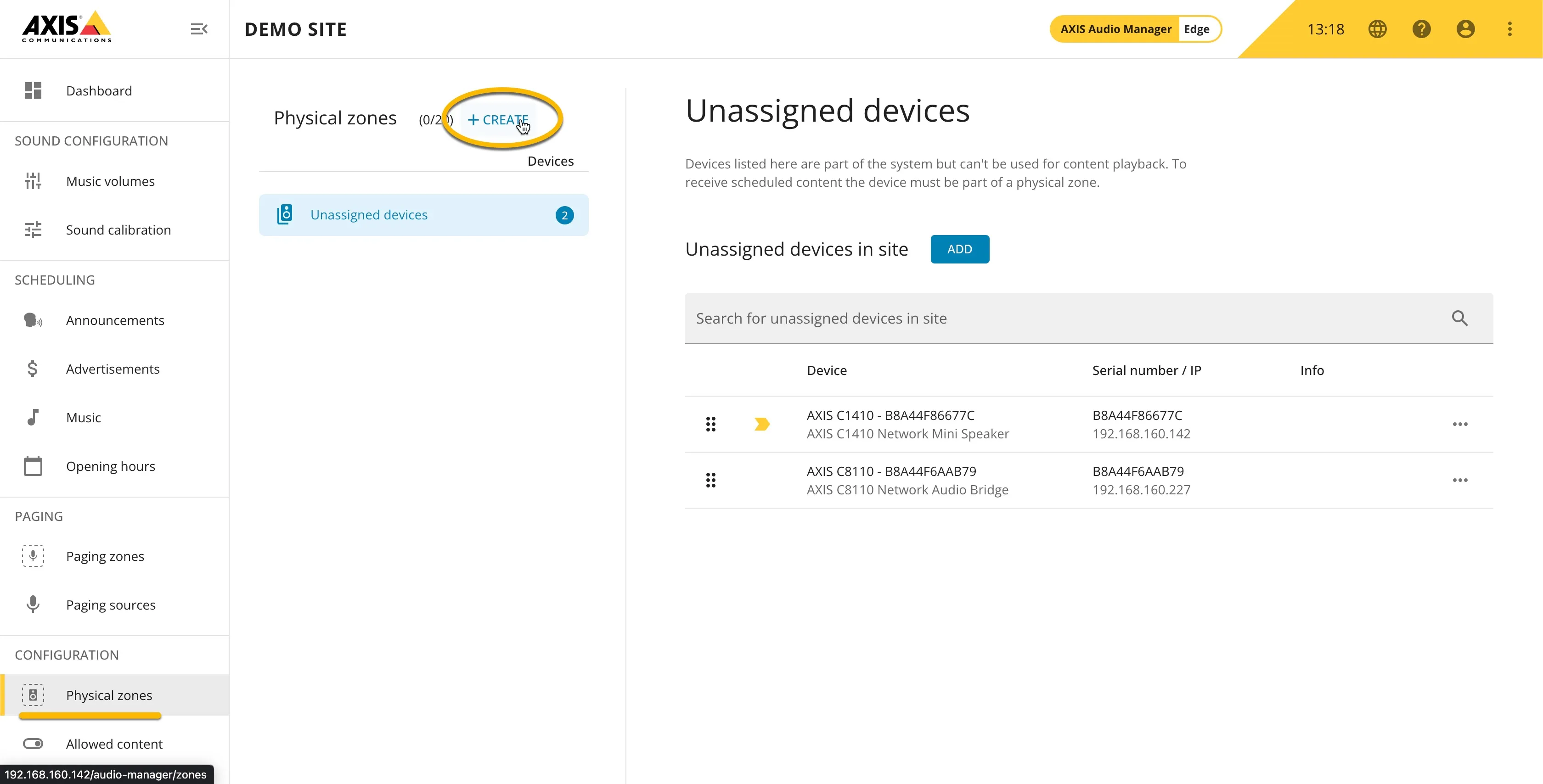 AXIS audio manager Edge - Assign devices AXIS audio manager Edge - Assign devices