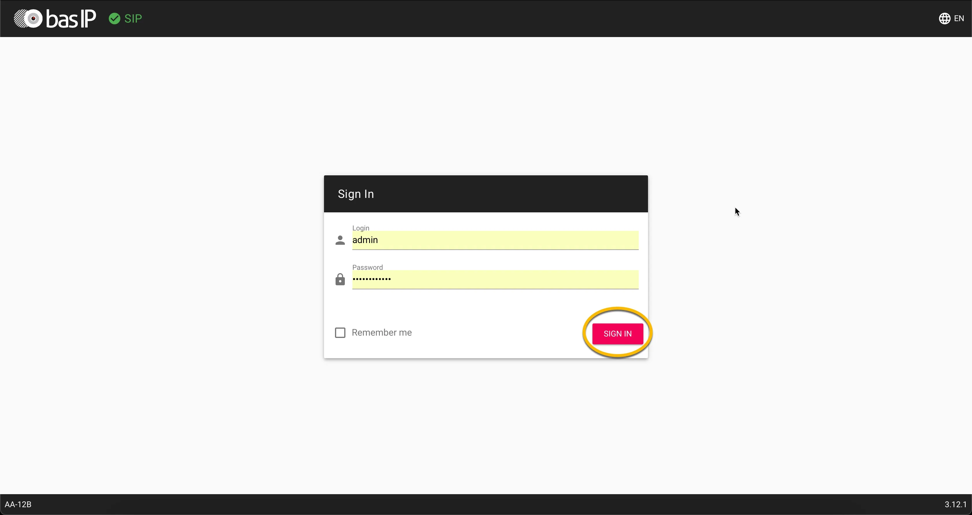 BAS-IP - Login