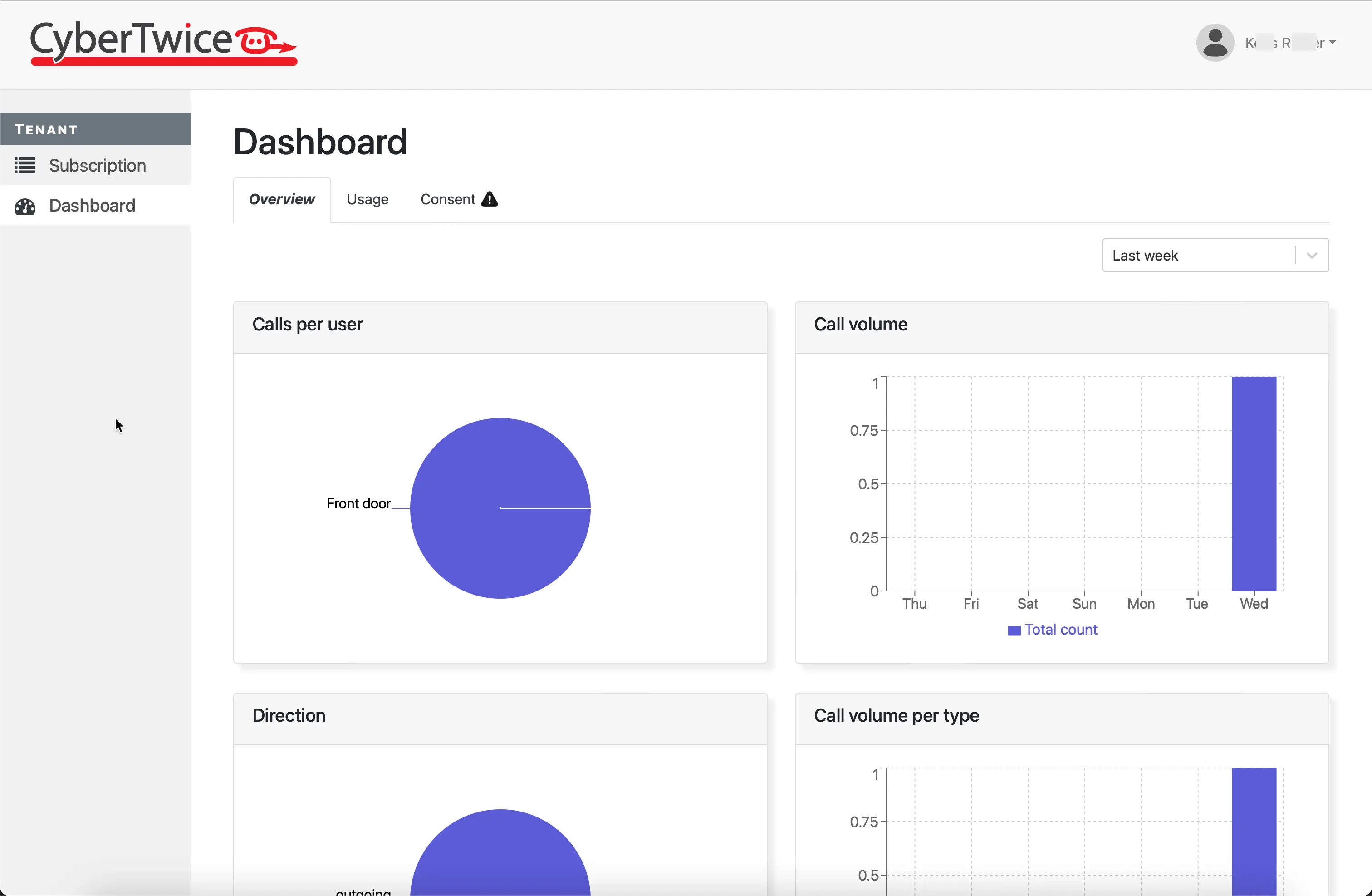 ATTEST management portal ‘Dashboard’ - ‘Overview’ tab