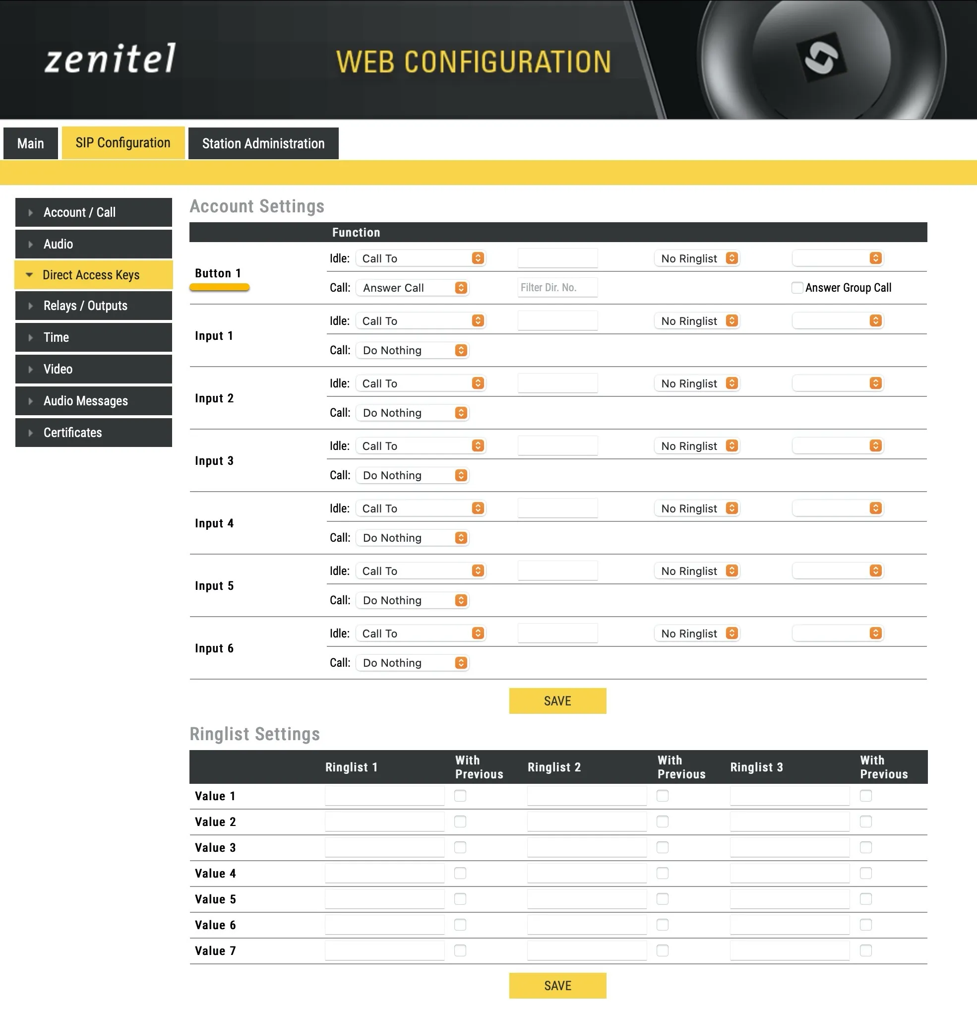 Zenitel - Direct Access Key