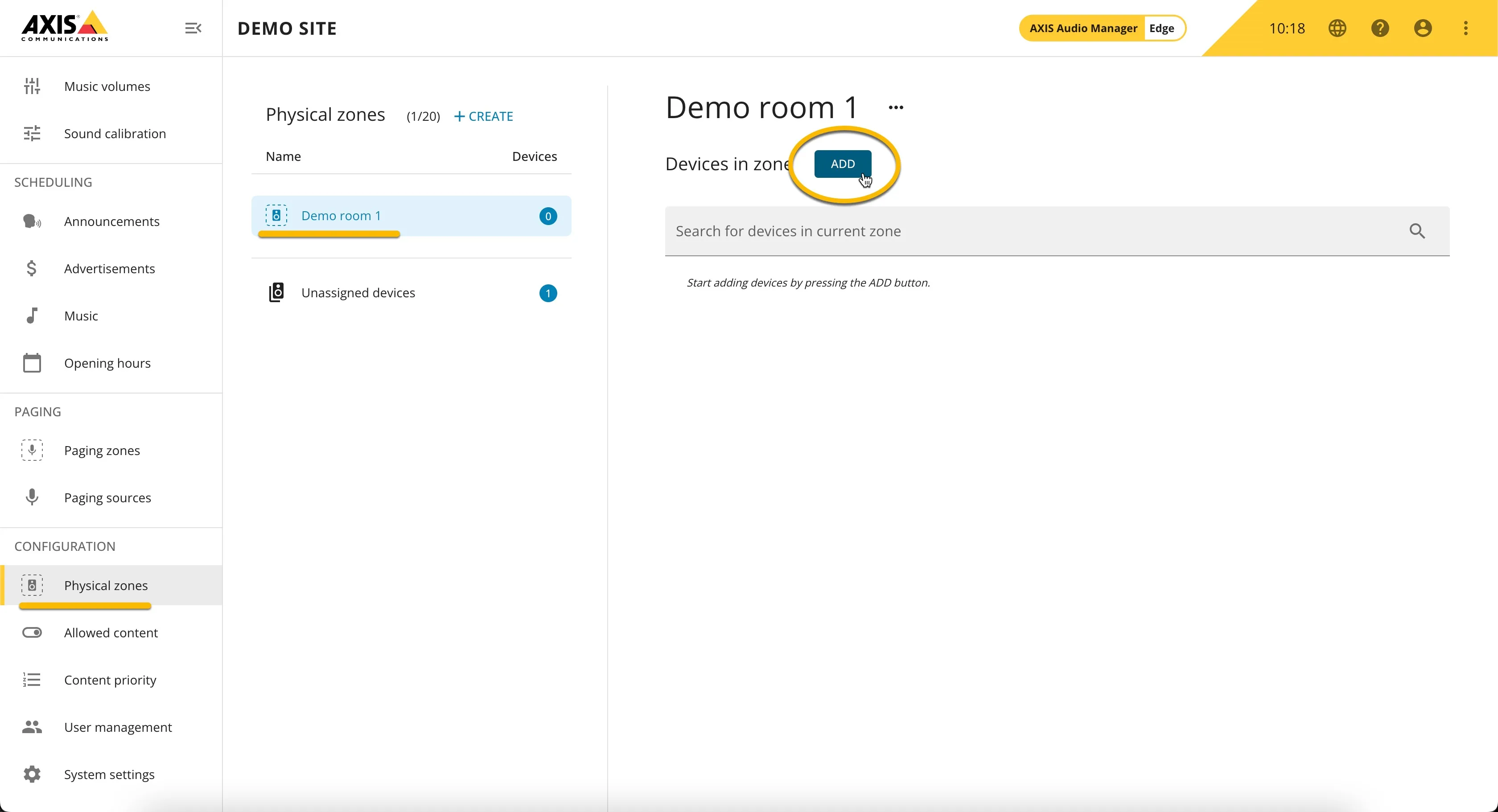 AXIS audio manager Edge - Add devices AXIS audio manager Edge - Add devices