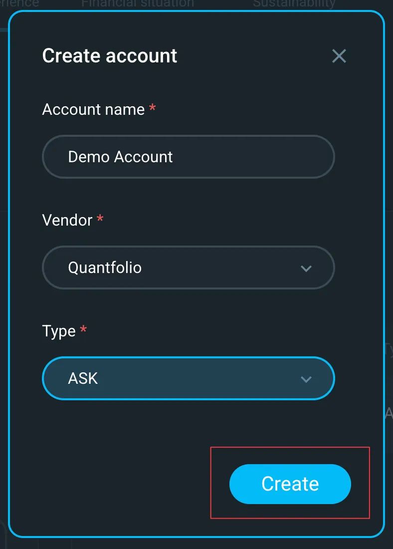 Confirm by clicking the button