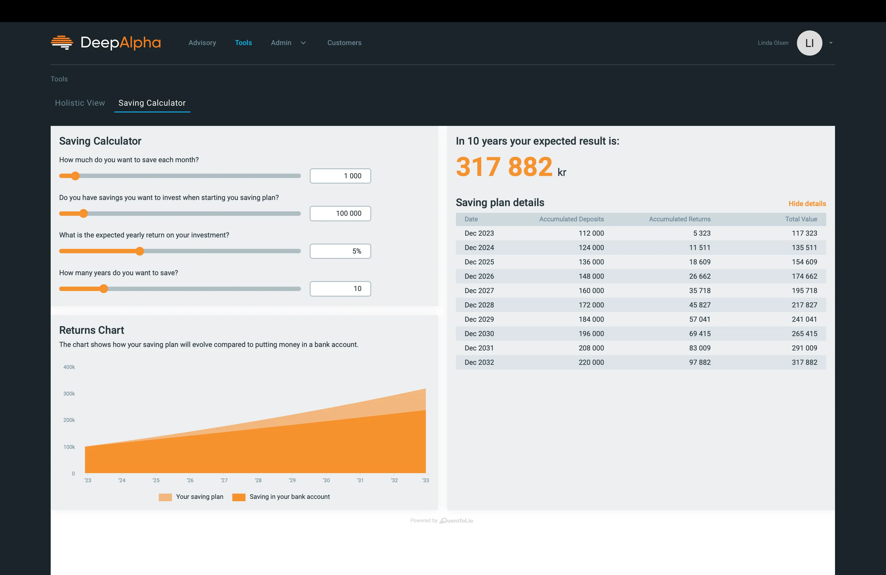 DAAP Saving Calculator
