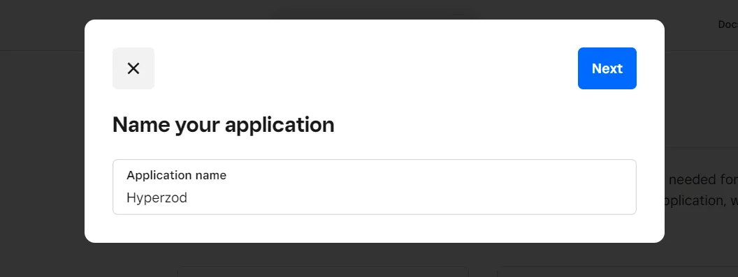 Create New App