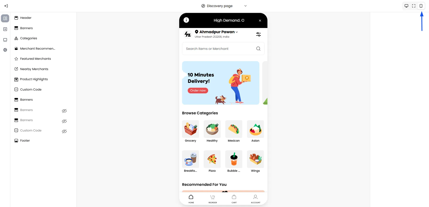 Mobile View