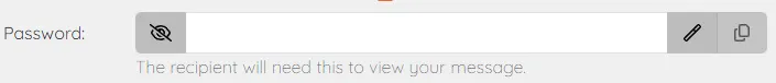 Password box to enter a password, pen icon follows this, followed by a copy icon