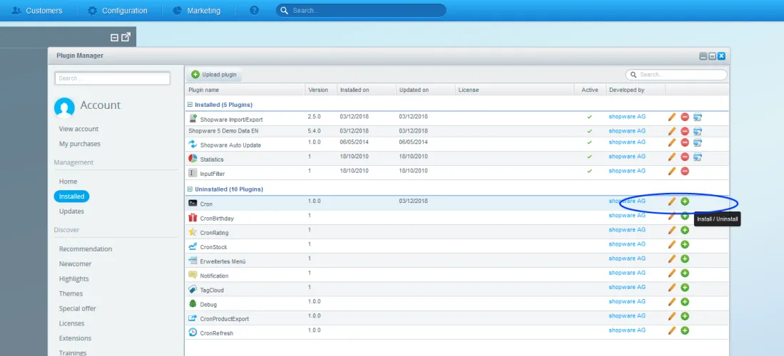 Image: Locate Cron plugin Image: Locate Cron plugin
