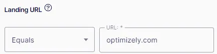 Landing URL Criteria Landing URL Criteria