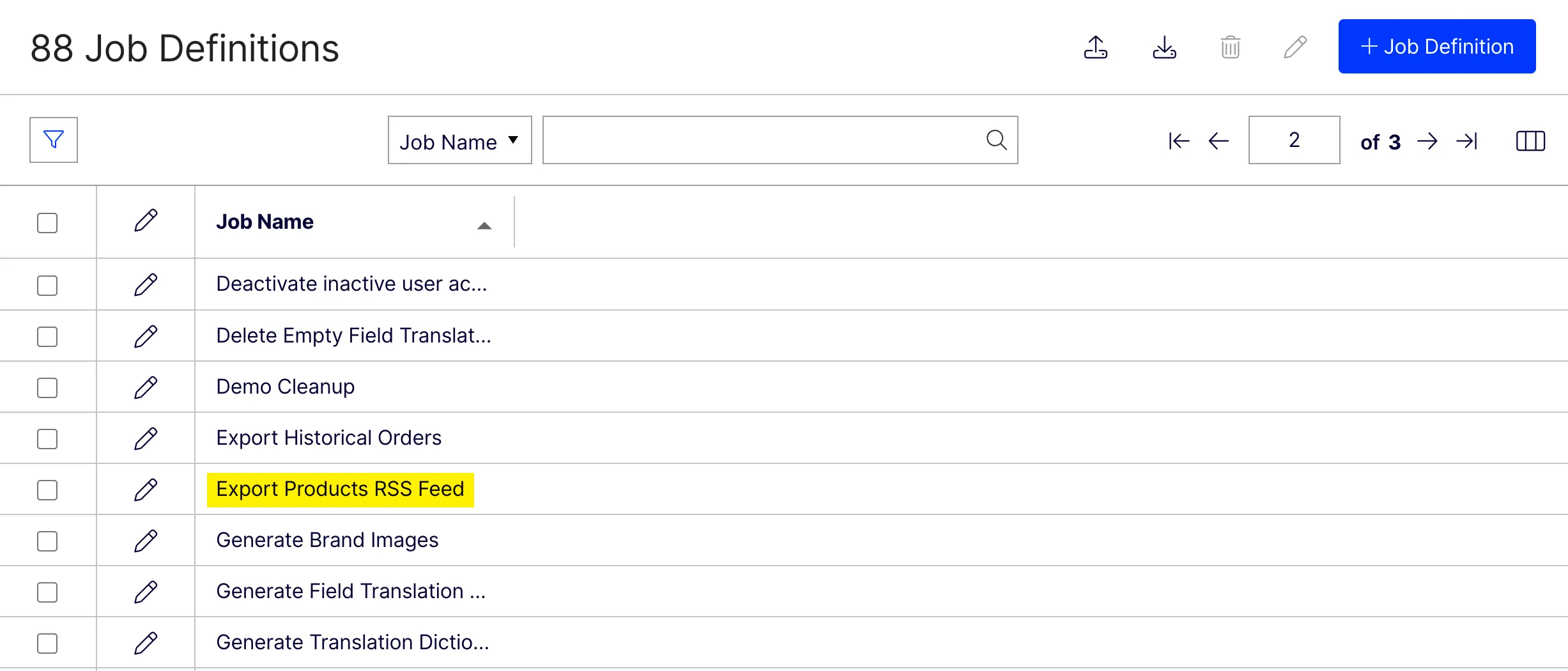 Export Products RSS Feed Job Export Products RSS Feed Job