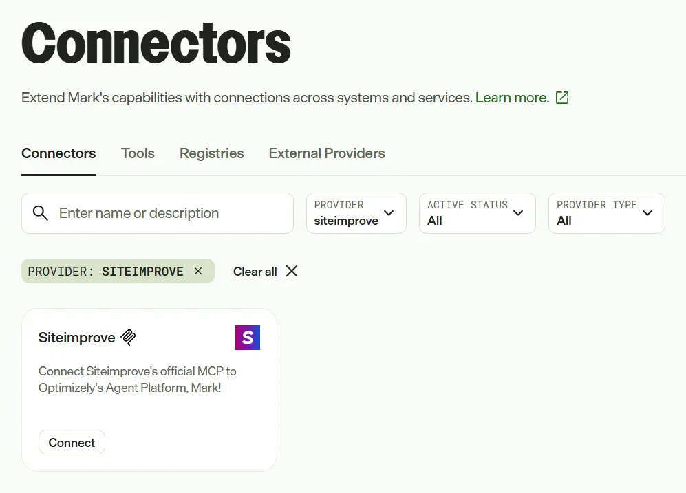 Siteimprove connect