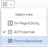 Select view menu option