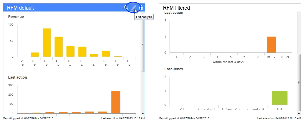 Image: Editing a Live Analytics analysis