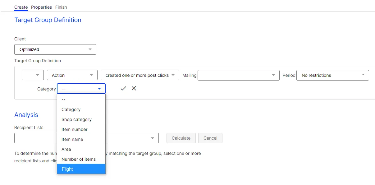 Image: Creating target group