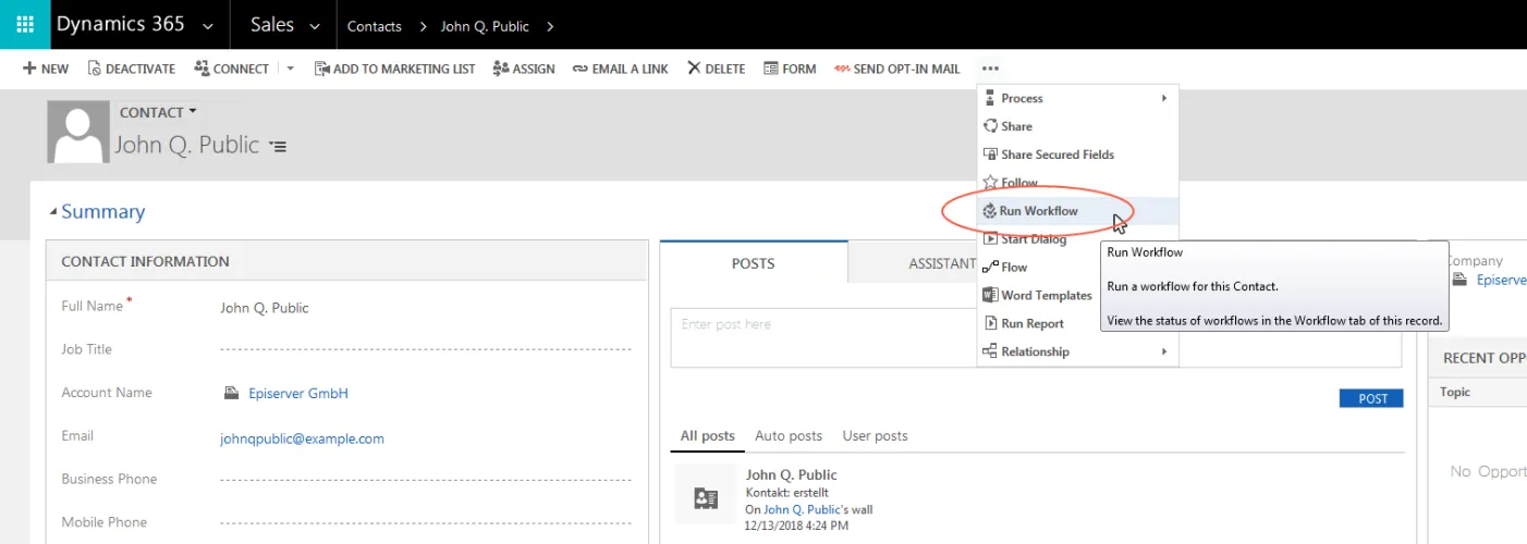 Bild: Workflow ausführen Bild: Workflow ausführen