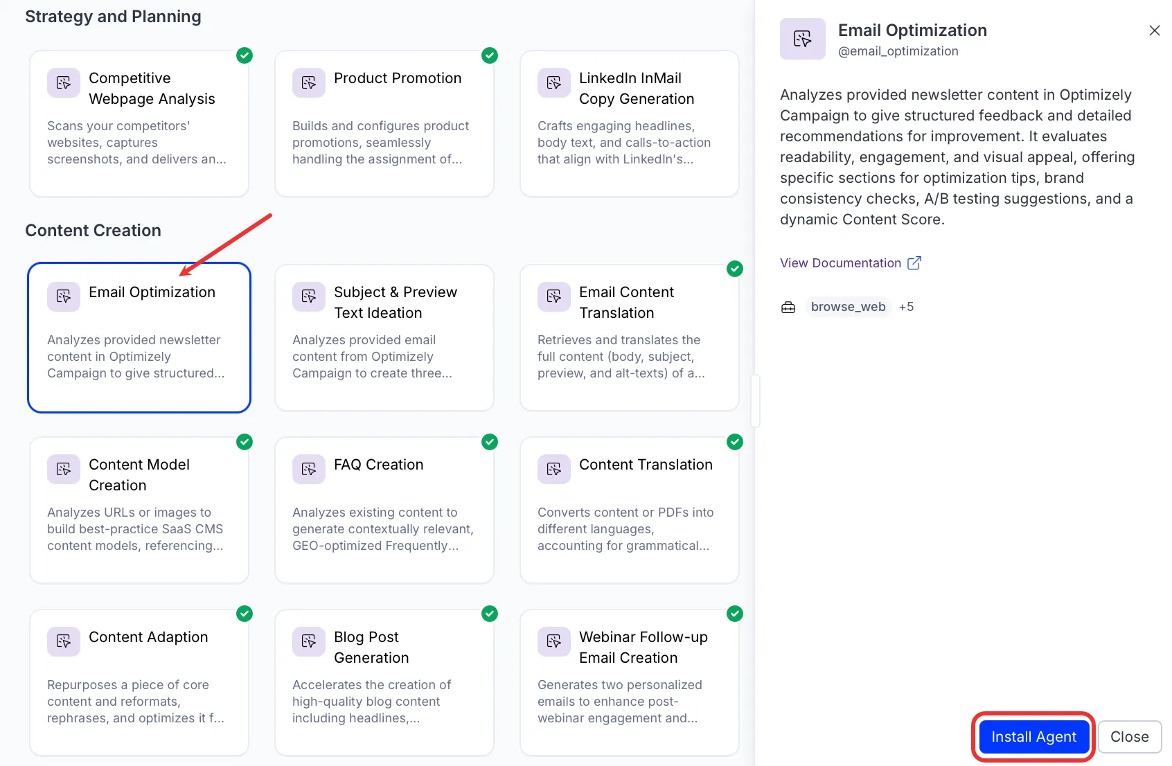 Email Optimization agent
