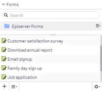 Forms list