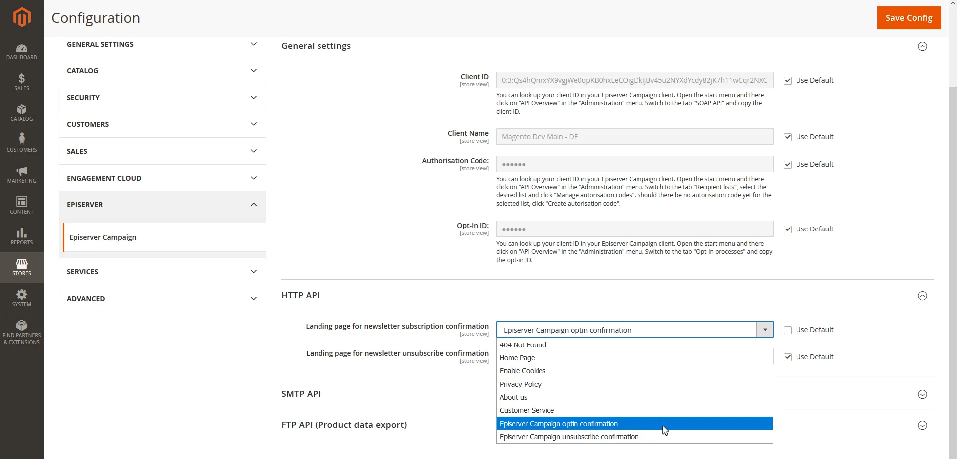 Image: Change configuration 2 Image: Change configuration 2