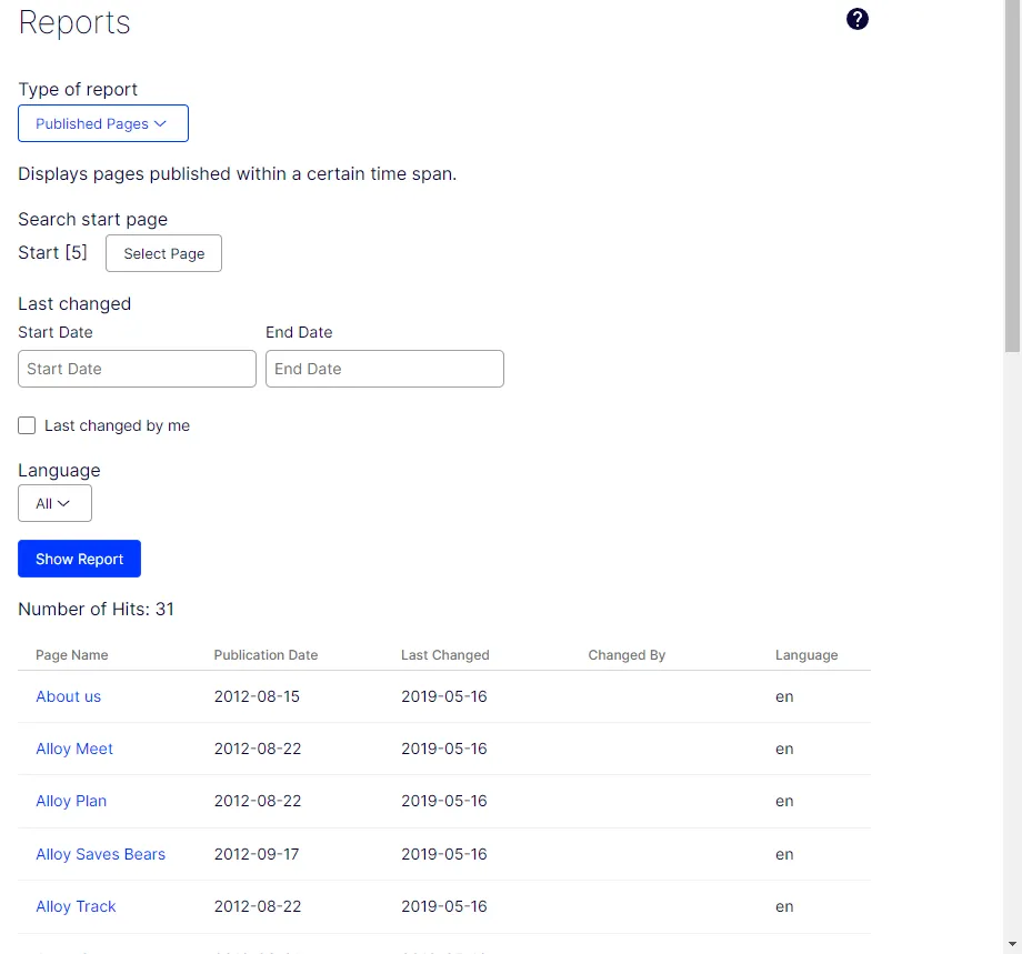 CMS 12 reports published pages CMS 12 reports published pages