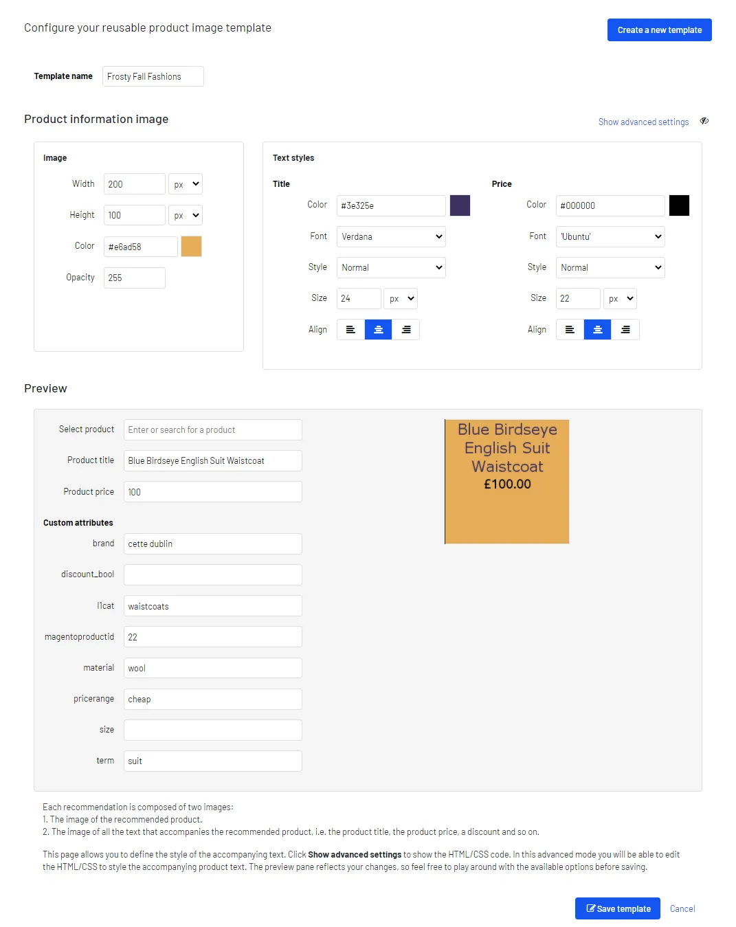 Image: Reusable templates view Image: Reusable templates view
