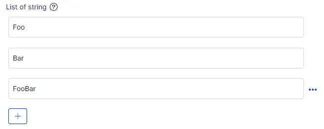 list of string list of string