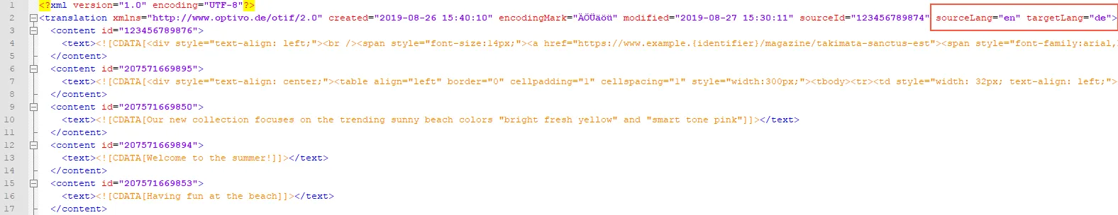 Bild: XML-Übersetzungsdatei