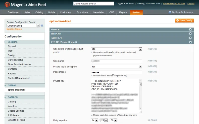 Image: FTP API area Image: FTP API area