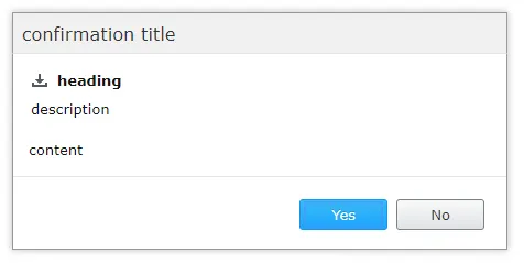 Confirmation dialog box