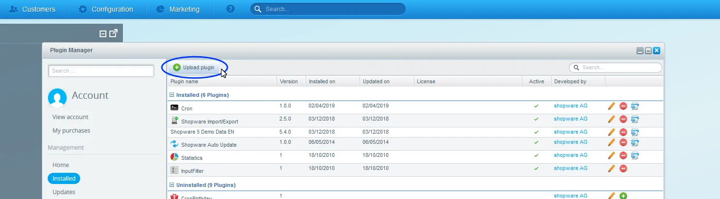 Image: Upload plugin Image: Upload plugin