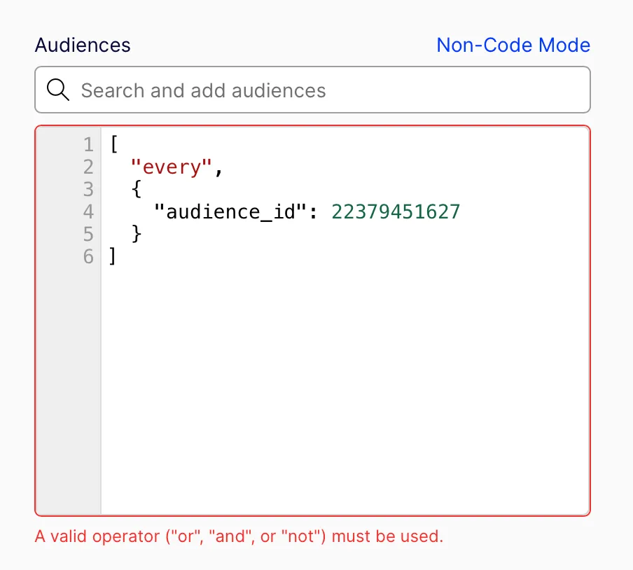 Incorrect operator error message Incorrect operator error message