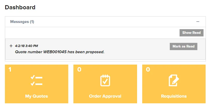 RFQ Dashboard RFQ Dashboard