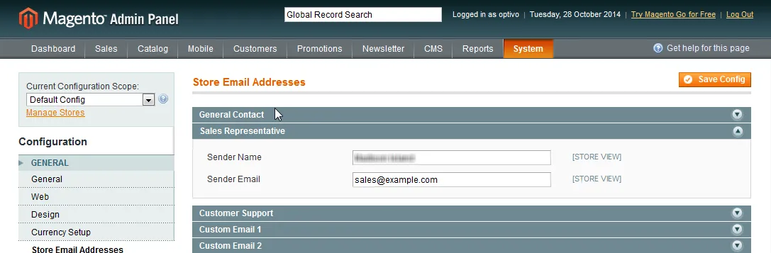 Image: Store email addresses Image: Store email addresses