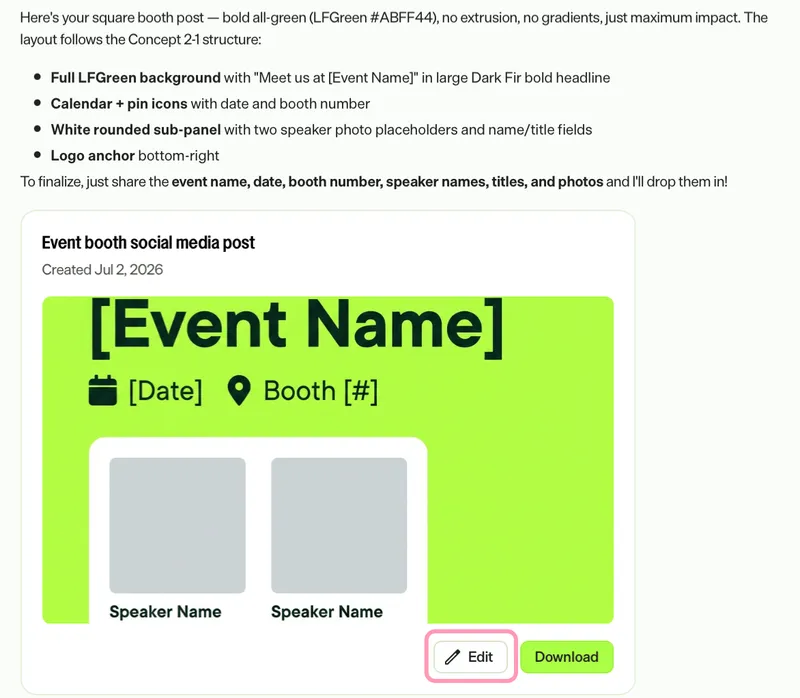 screenshot of a generated image in Opal Chat where Edit opens the image editor screenshot of a generated image in Opal Chat where Edit opens the image editor