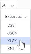 Export form submissions menu option