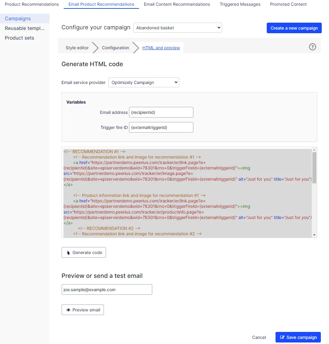 Image: Trigger dashboard report