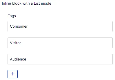 Inline Block List type Inline Block List type