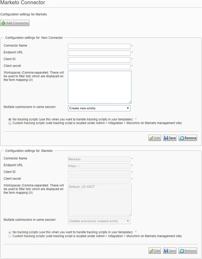 Configuring the Marketo connector Configuring the Marketo connector