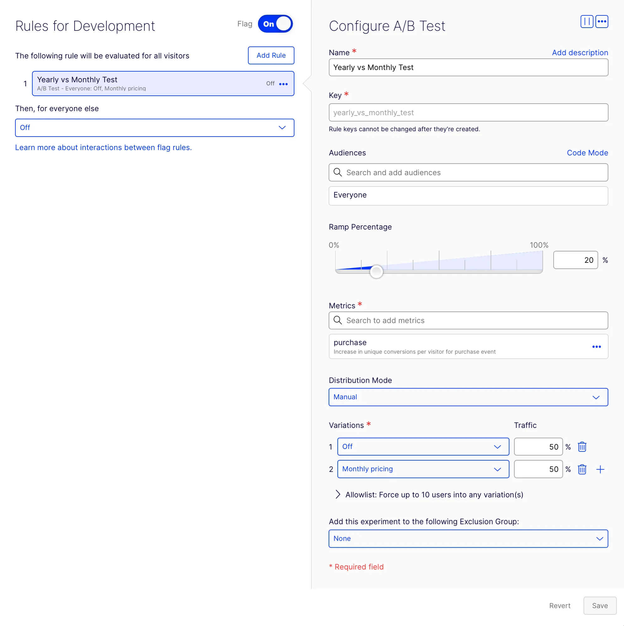 configure a-b test rule.png