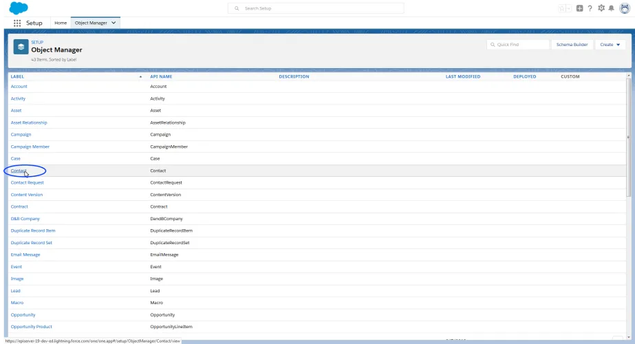 Image: Reference field Contact