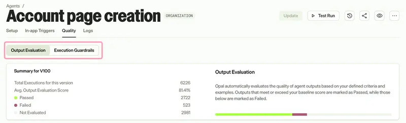 Accessing Output Evaluation and Execution Guardrails