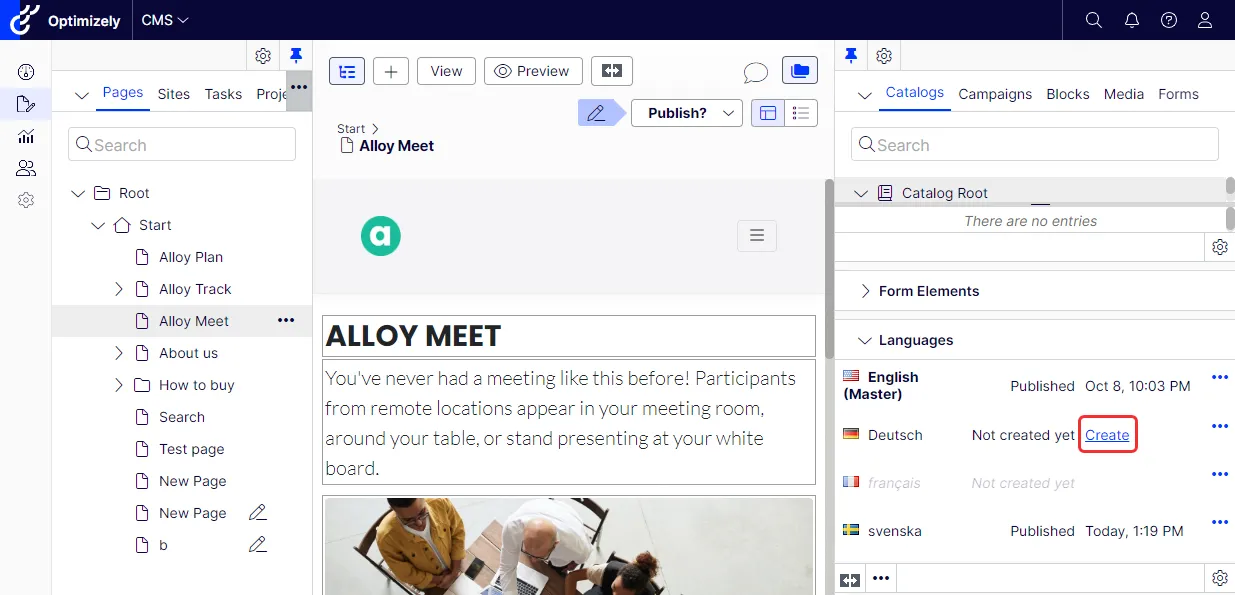 Optimizely Languages gadget. Optimizely Languages gadget.