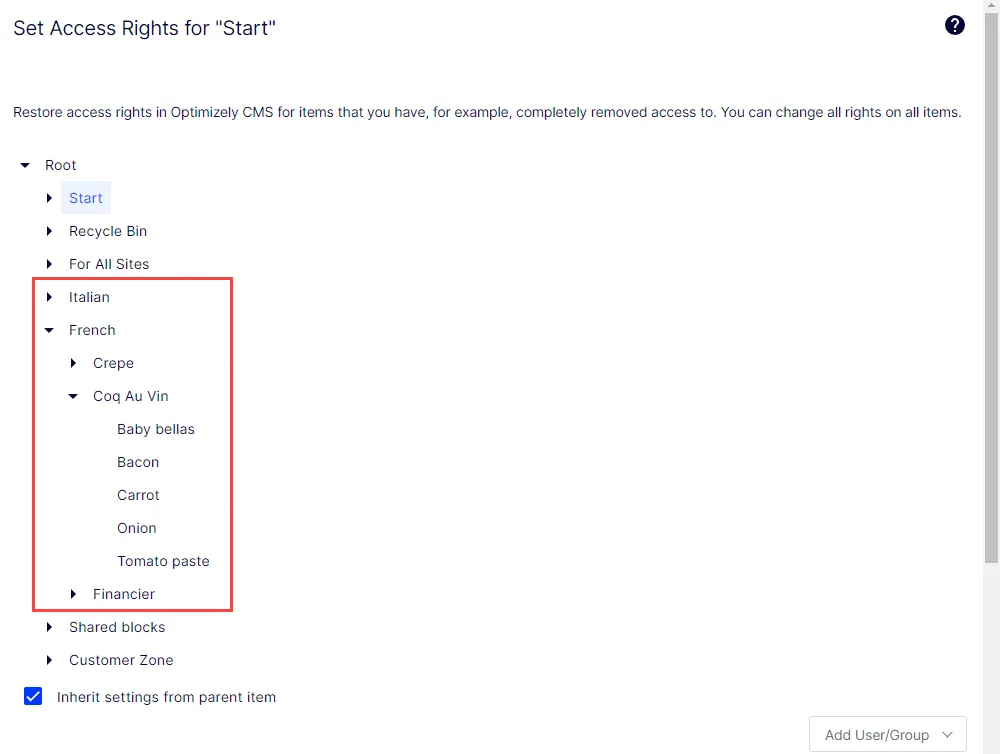 Set Access Rights Set Access Rights
