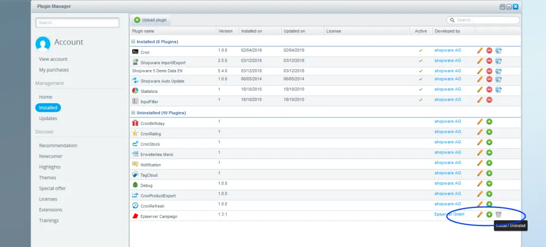 Image: Install plugin Image: Install plugin