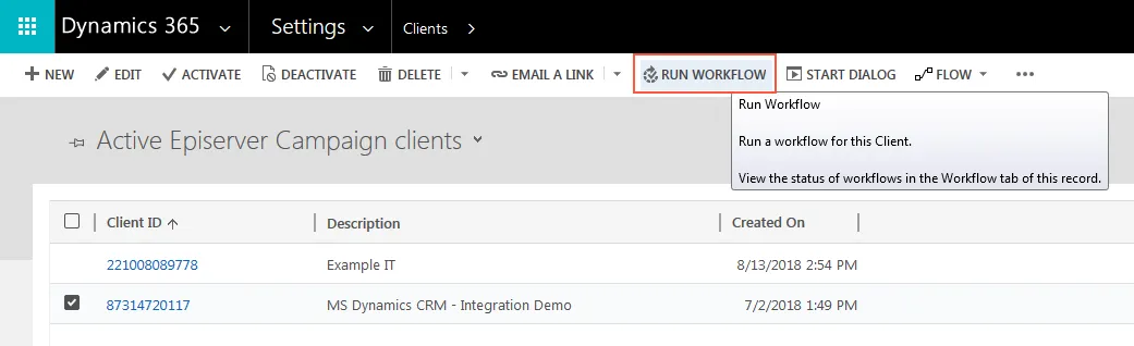 Bild: Workflow ausführen Bild: Workflow ausführen