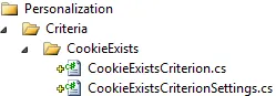 Screenshot of Visual Studio folder structure with settings and criterion classes Screenshot of Visual Studio folder structure with settings and criterion classes
