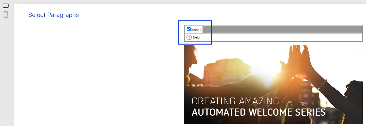 Image: Import content