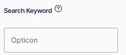 Search Keyword Criteria Search Keyword Criteria