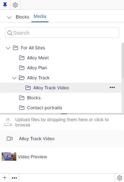 select the Media folder to
see the uploaded SharePoint content items select the Media folder to
see the uploaded SharePoint content items